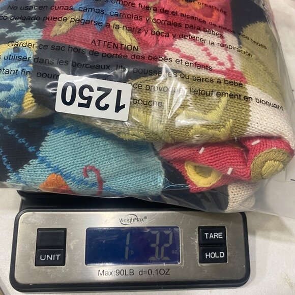 Vtg 90s Susan Bristol Embroidery Cardigan Sweater Womens Size M Colorful Patchwo - Picture 15 of 15